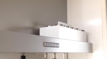 収納キャリーボックスをレンジフード上へ