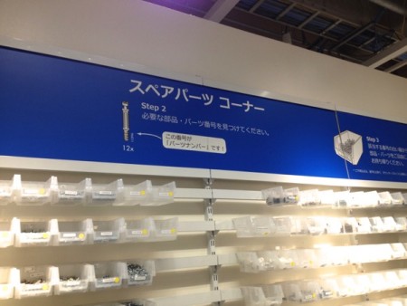 スペアパーツコーナー