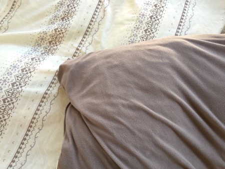 西川マイクロフリースふとんカバー裏側