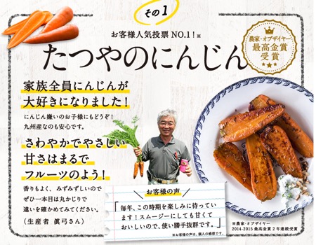 たつやのにんじん説明