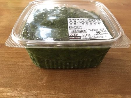 コストコ湯通し刻みめかぶ大きさ