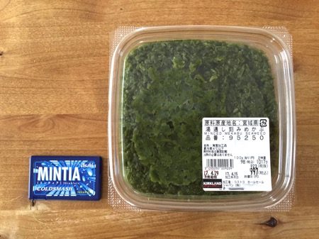 コストコめかぶ大きさ比較