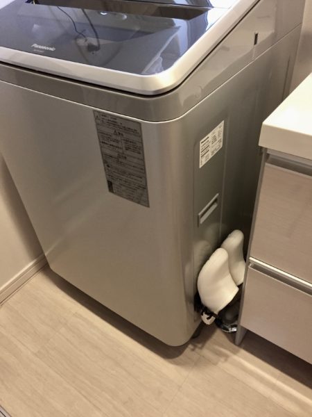 縦型洗濯機にマグネット収納